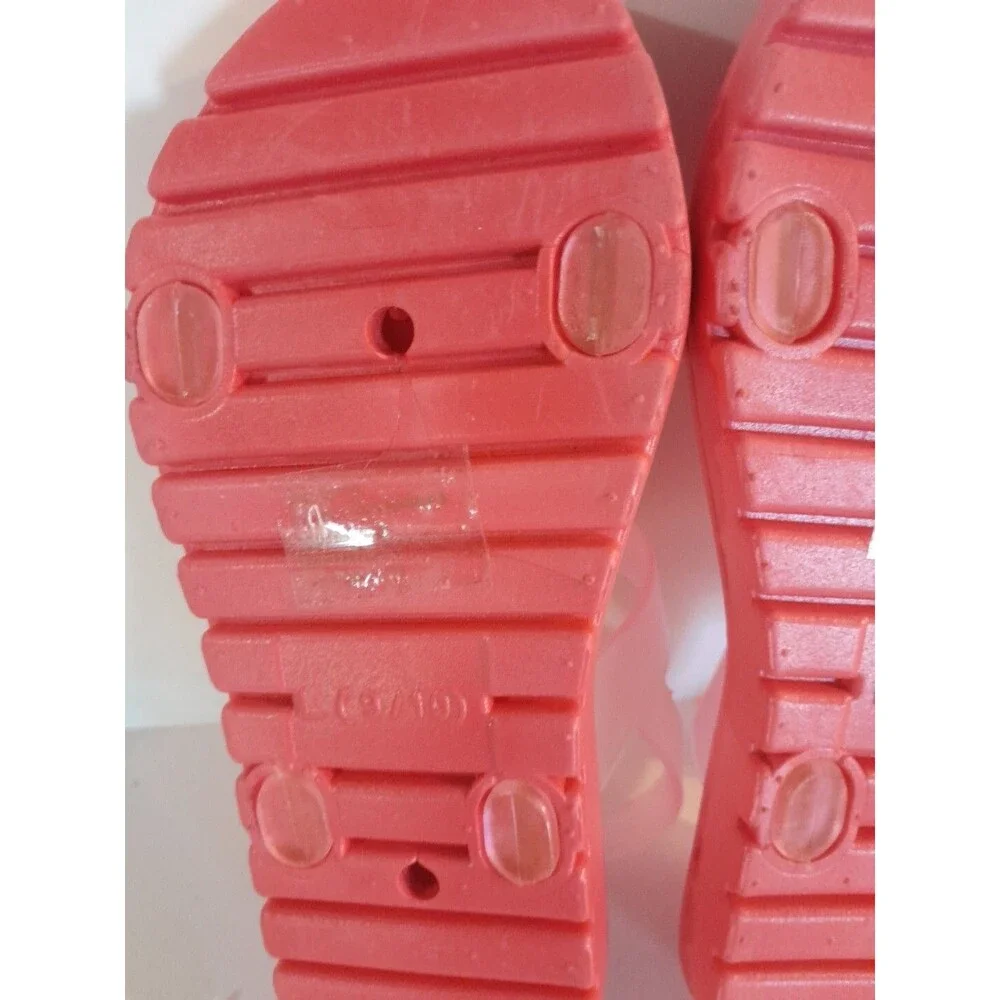 Chatties Toddlers Strawberry 9/10 Pink/ Red Sandals Strawberry Front Open Toe